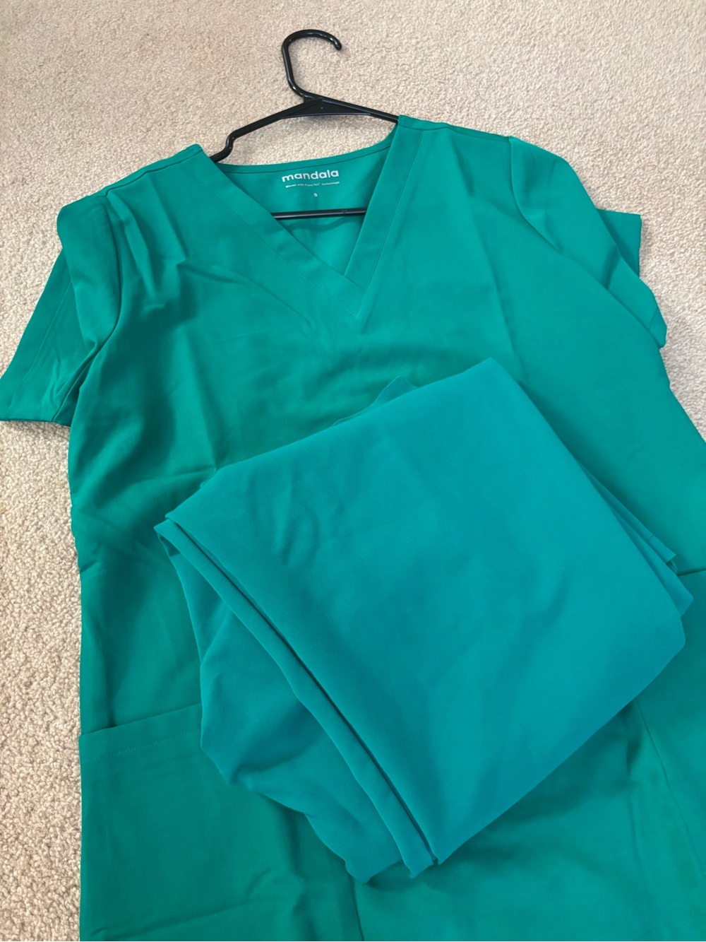 Mandala Green Scrub Set